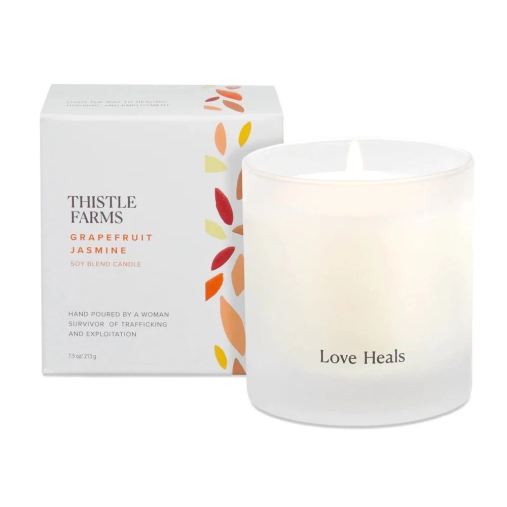 NEW boxed Thistle Farms Grapefruit Jasmine Soy candle.